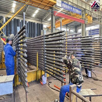 Solid Serrated Spiral Fined Boiler Fin Tube Heat Exchanger Anti-Ash Stainless Steel