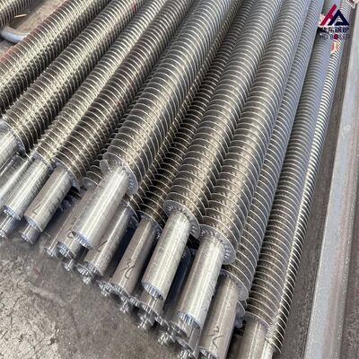 25m Max Long Boiler Fin Tube dengan Spiral Solid Serrated Fin di stainless steel