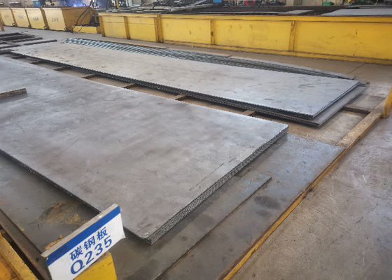 ASME HR Q235 A36 Lembaran Plat Baja Karbon Ketebalan 10.00mm