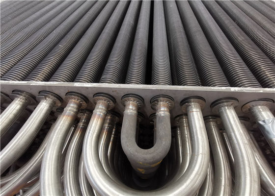 ASME 316L Stainless Steel Staggered Spiral Finned Tubing Untuk Penukar Panas
