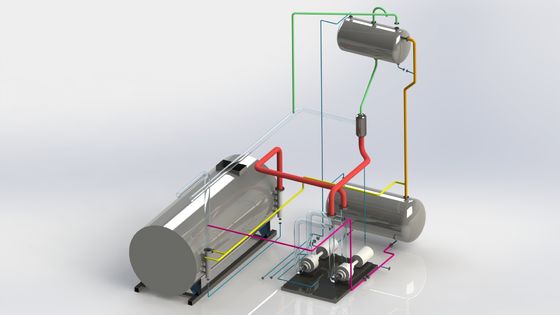Gas Fired LPG Uap Panas Konduksi Minyak Boiler pemanfaatan panas tinggi